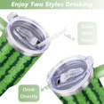 thumbnail image 5 of 40oz Cute Watermelon Pattern Stainless Steel Flip Straw Tumbler Spill Proof Travel Cup Double Wall Vacuum Insulated Coffee Mug with Top Handle, 5 of 6