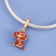 thumbnail image 3 of 925 Sterling Silver Cute Dog with Red Heart Sunglasses Dangle Charm for Bracelet Charms Necklace Pendants Jewelry, 3 of 5