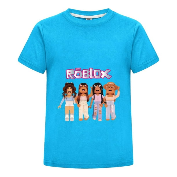 Playera Roblox para Ninas Niño, Camiseta de Algodón Infantil con Estilo de Videojuego, Ropa Casual para Uso Diario y Regalo
