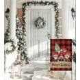 thumbnail image 2 of Merry Christmas Garden Flags for Outside, Buffalo Plaid with Pink Gnomes Truck Trees Small Yard Flags, Winter Xmas Seasonal Outdoor Decor for Farmhouse Holiday,12x18 Double Sided, 2 of 6