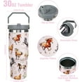 thumbnail image 3 of Horse Design 30 oz Tumbler - Insulated Stainless Steel Cup with Handle, Straw & Leakproof Lid - Great Gift for Horse Lovers, 3 of 6