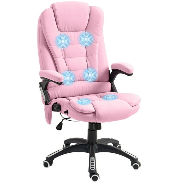Vinsetto Chaise de Bureau de Direction à Dossier Haut avec Massage Vibrant à 6 Points