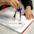 thumbnail image 2 of BAZIC Geometry Math Compass Set Scale-Arm, 6" Protractor, 4-Pack, 2 of 5