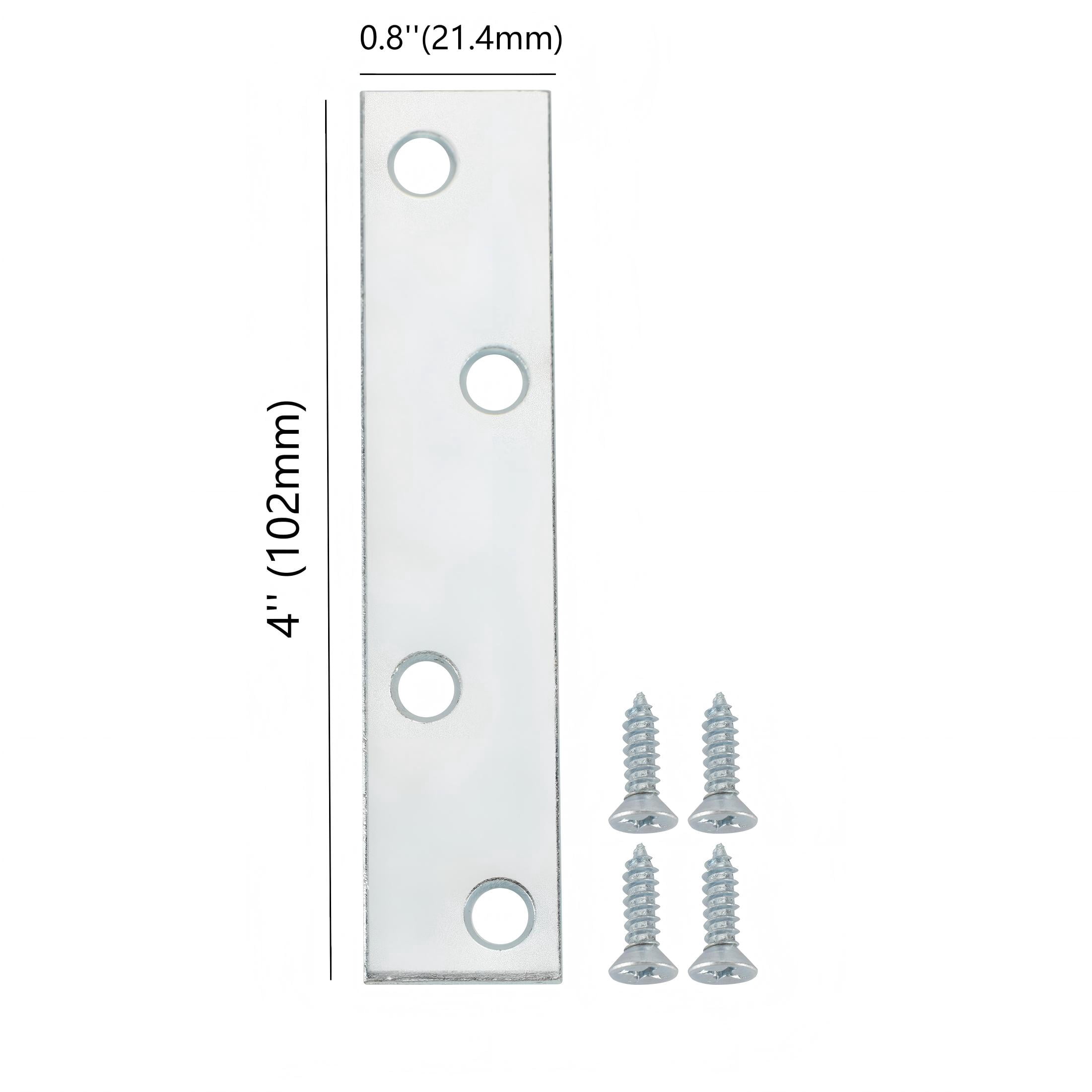 (3 pack) 4 in. Mending Plate, Zinc Plated (4 Pack)