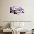 thumbnail image 2 of Elephant Stock Purple Haze Abstract Wall Art - Horizontal Multi Panel Canvas - Living Room Wall Decor - Abstract Multi Panel - Purple And Gold Decor - 30" x 18", 2 of 4