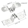 thumbnail image 2 of Uxcell M10 U Shaped Conduit Clamp Saddle Strap Tube Pipe Clip Stainless Steel Silver Tone 10pcs, 2 of 5