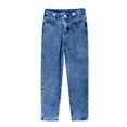 thumbnail image 3 of Gibobby Pantalones mujer invierno Vaqueros rectos de forro polar para mujer, cintura alta, sueltos, ajustables, gruesos, cálidos(A XXL), 3 of 4
