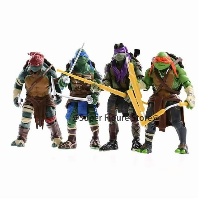 4pcs/Set s Action Figure Film Donatello Leonardo Movable Figurine Model Toys PVC Collection Cake Decorations