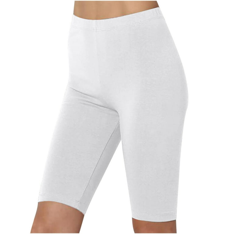 White athletic online biker shorts