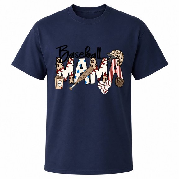 Baseball Mama Graphic T-Shirt, Unisex Classic Fit, Cotton-Rich 180 GSM, Sports Mom Front Design