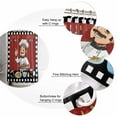 thumbnail image 5 of Shower Curtain Bathroom Set Fun Chef Kitchenware Food Burgundy Red Waterproof Fabric Shower Curtains with Grommets&Hooks Black White Checker Privacy Bath Curtain for Bathtub 60x72in, 5 of 7