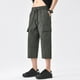 thumbnail image 2 of Pantalones cargo de color liso para hombre: pantalones informales de 3/4 para el verano al aire libre, 2 of 5