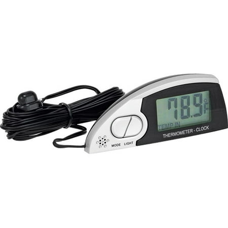 - Bell Lighted In/Out Thermometer Clock