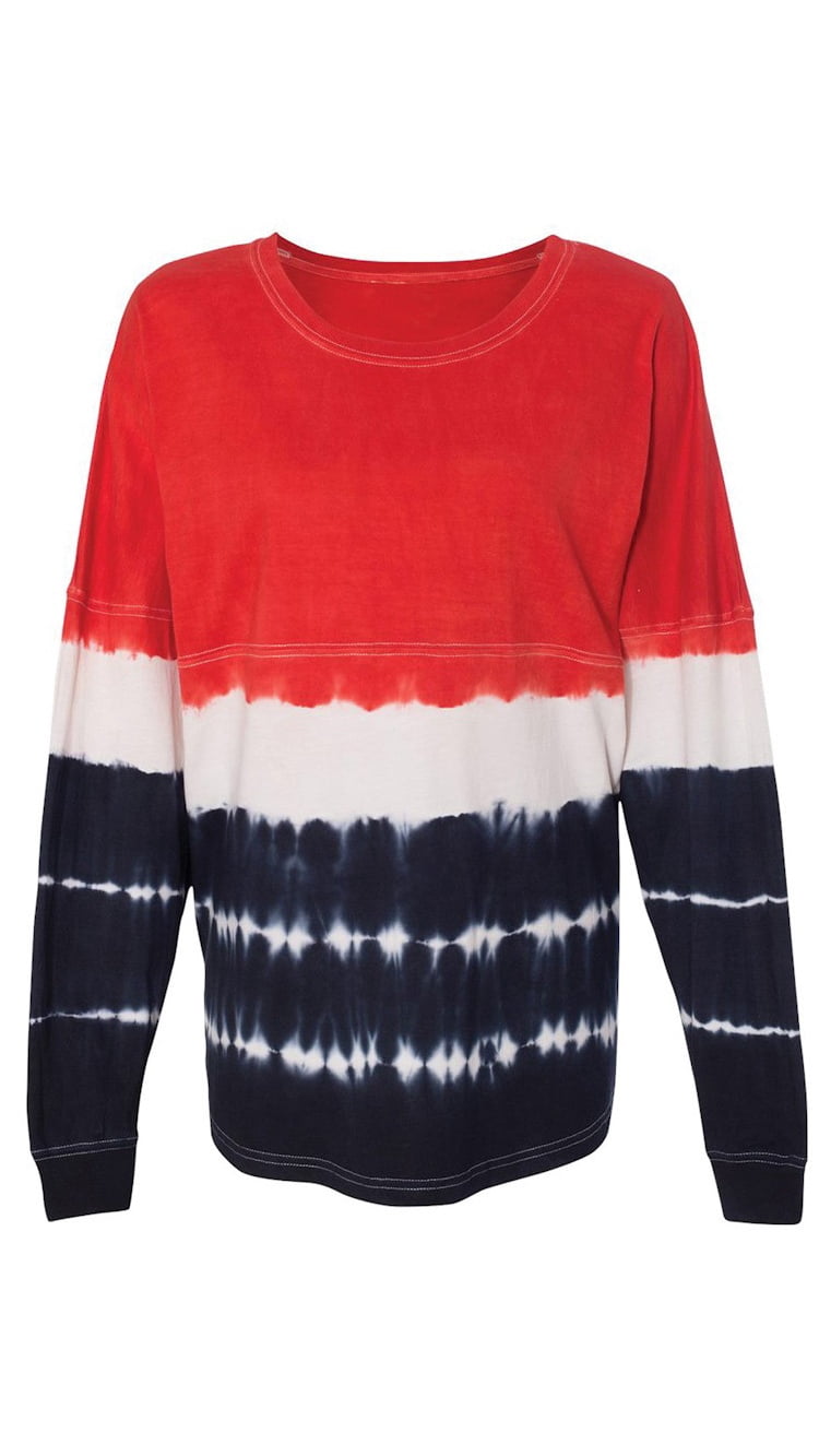 red tie dye shirt womens