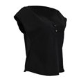 thumbnail image 3 of Blusa George para Mujer, Media Aletilla Negro Talla M, 3 of 4