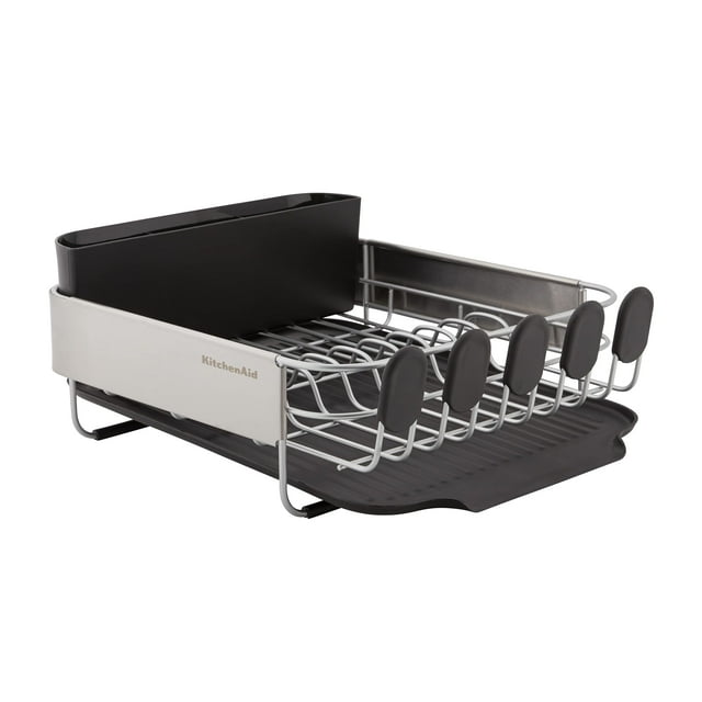 Estante para platos KitchenAid compacto que ahorra espacio, resistente a la corrosión