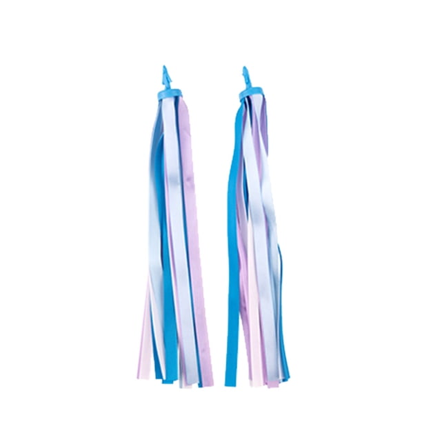 Serpentinas de bicicleta 2x Kids Scooter Bike Decor Cinta Manillar Borla Azul JShteea Accesorios para bicicletas