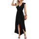 thumbnail image 3 of Vestido largo con cuello en V y estampado floral de verano para mujer Vestidos maxi largos bohemios fluidos oso de fresa Hogar, 3 of 5