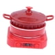 thumbnail image 4 of Estufa de inducción con olla a escala 1/12, mini electrodoméstico de cocina realista para escenas de casas de muñecas, accesorios para aficionados. Rojo, 4 of 10
