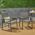 thumbnail image 5 of GDF Studio Aubery Outdoor Mesh Dining Chairs with Aluminum Frame, Set of 2, Gray, 5 of 7
