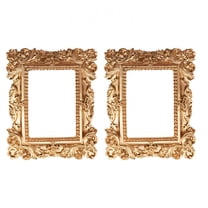 DESIGNICE 2Pcs Vintage Picture Frames,Wedding Scene Small Picture Frames,Specimen Fit Gold Picture Frames,4.73"X3.94",Style1