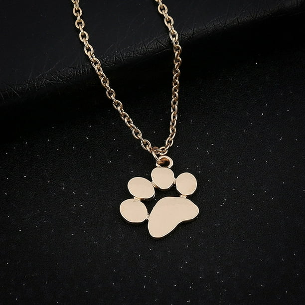 Teissuly Women Fashion Dog Paw Necklace Jewelry Statement Pendant Chain Teissuly WER202401223538