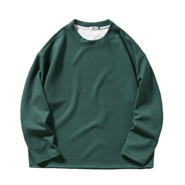 AherBiu Sweatshirts Grande Taille pour Hommes Col Rond Léger Pull Athlétique Mode Automne Décontracté Extérieur Course Sweatshirt