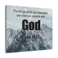 thumbnail image 2 of Scripture Walls Men Are Possible With God Luke 18:27 Bible Verse Canvas Christian Wall Art Ready to Hang Unframed, 2 of 18