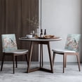 thumbnail image 4 of TSOVTHRID Chair Back Cover for Dining Chairs Washable Chair Protector Slipcovers Kitchen Chairs Cover for Home Office Party Decoration, Cherry Blossom Bird Gray Blue Print, Set of 4, 4 of 7