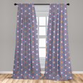 thumbnail image 5 of Ambesonne Orient Curtains, Geometric Stars Lines, Pair of 28"x84", Multicolor, 5 of 5