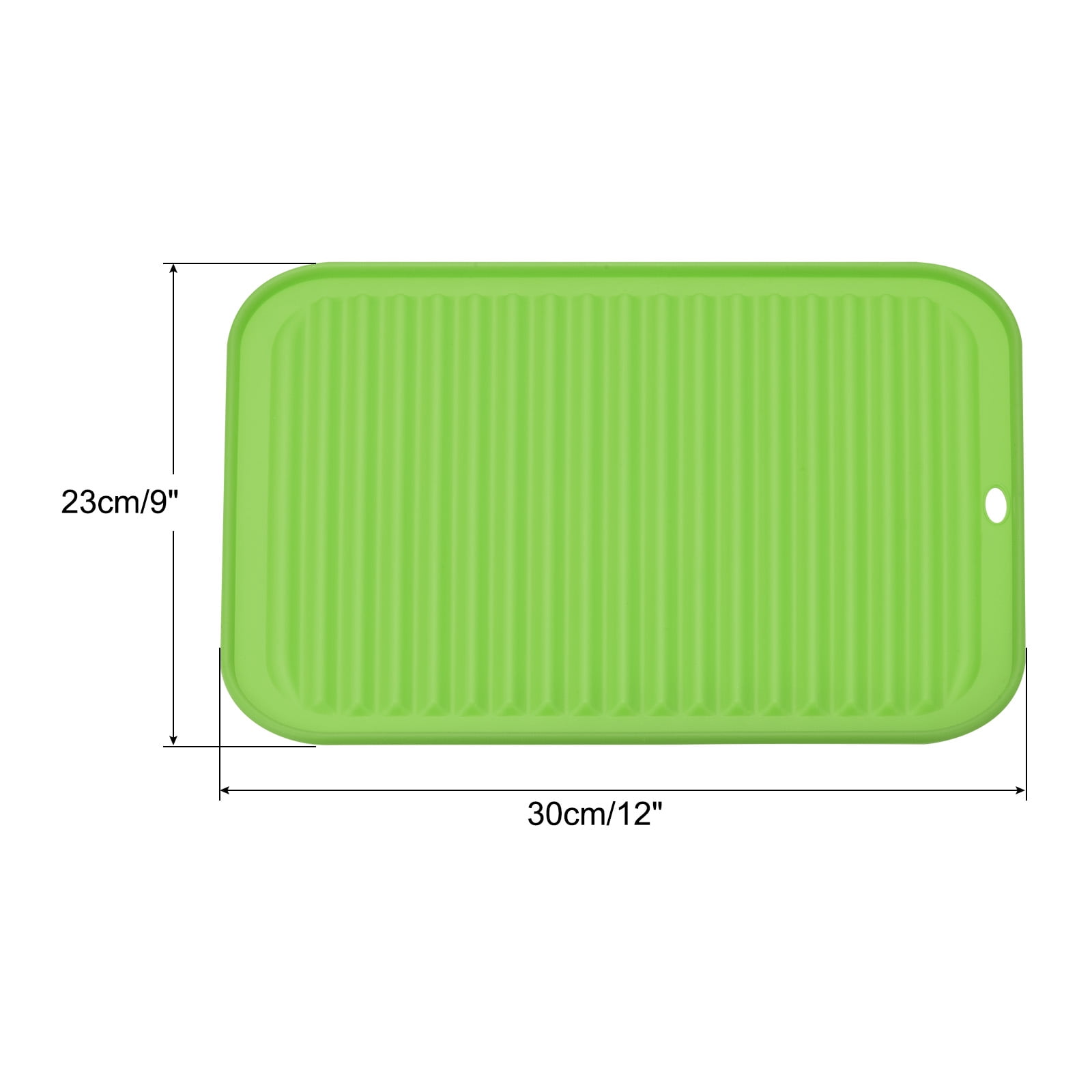 Unique Bargains Silicone Dish Drying Mat Reusable Sink Drain Pad Heat Resistant Green