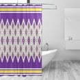 thumbnail image 2 of FREEAMG Shower Curtains Purple Pastel Boho Curtain，Waterproof Fabric Decor Shower Curtains for Bathroom Set with 12 Hooks, 66"x 72", 2 of 6