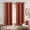 Burnt Orange-34"W x 45"L (Pack of 2), variant on Rusty Orange Boho Curtafor Bedroom 2 Panels Set Light Blocking Winterulated Thermal Blackout Room Darkening Short Earthy Bathroom 42 X 54 Inch Length Rust Brick Fox
