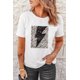 thumbnail image 4 of ABPHQTO Camiseta gráfica de manga corta con estampado de relámpagos de leopardo blanco para mujer, 4 of 5