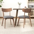 thumbnail image 2 of 7 Piece Dining Set, Dining Table with 6 Upholstered Dining Chairs, Kitchen Table with 6 Chairs, Modern 6 Person Dining Room Table Set for Small Space, Living Room, Apartment, 2 of 7