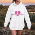 thumbnail image 2 of Towmus Women's Graphic Hoodies Love Heart Print Hoodie Unisex Oversized Hoodies Casual Long Sleeve Pocket Pullover, 2 of 4