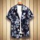 thumbnail image 3 of Camisas casuales con estampado de patchwork para hombre, ropa 3D pop hawaiana, camisas de playa, blusas Y2K de manga corta, ropa vintage, blusa con solapa, 3 of 5