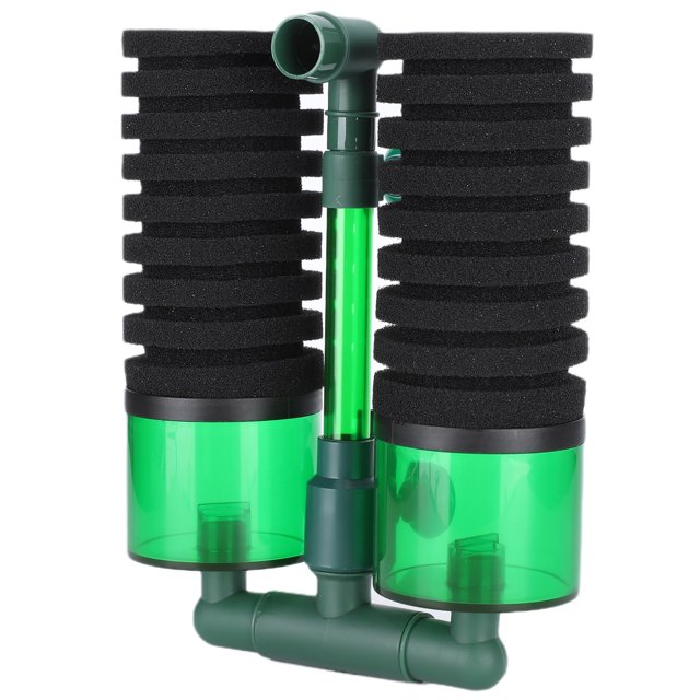 Double Sponge Filter Aquarium Sponge Filter Submersible Foam Filter Fish Foam Filter Bio-chemical Double Sponge Filter Aquarium BioChemical Double Sponge Cleaner Filter Fish