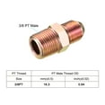thumbnail image 3 of Uxcell Extension Pipe Fitting 9/16"-18 UNF Male to 3/8 PT Male Adapter 35mm Extension Connector Hex Coupling 2 Pack, 3 of 5