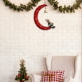 thumbnail image 1 of Christmas Decorations Outdoor Hangs Christmas Tree Hanging Ornaments Moon Design With Bell & Santa/Snowman/ Man Perfect For Winter New Year Ironwork Moon, 1 of 4