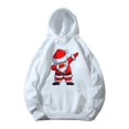 thumbnail image 5 of Sudadera con capucha blanca de Feliz Navidad para niños, sudadera bonita para fiesta de Navidad para niño o niña, ropa de moda con estampado de Papá Noel y ciervos para niños, 5 of 5