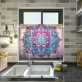 thumbnail image 6 of GZHJMY Mandela Pattern Half Window Tier Curtains 36 Inch Blackout Thermal Insulating Kitchen Linen Tier Curtains for Kitchen,Bathroom,Cafe, 6 of 7