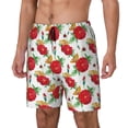 thumbnail image 2 of Daiia Rose Flowers Mens Swim Trunks Swim Shorts Quick Dry Swim Shorts with Mesh Lining Pockets-3X-Large, 2 of 9