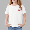 thumbnail image 2 of Piuwrlz White Short Shirts Sleeve Teen Girls Graphic T-Shirts Crew Neck Pullover White Size 12-13 Years, 2 of 7