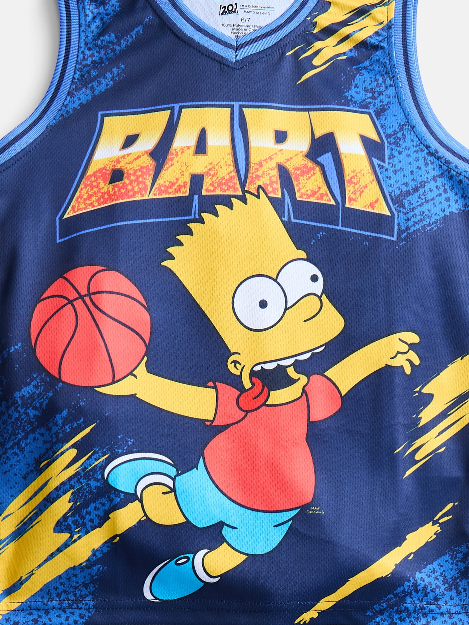 Bart Simpson Boys Basketball Jersey and Matching Shorts Set, 2-Piece, Sizes 4-12