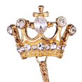 thumbnail image 7 of Xinyolin Men's Retro Brooch - English Style Crown Shape, Rhinestone Tassel Decor, Suit Coat Chest Decoration, Formal Event Wear, 7 of 7