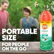 OFF! Backyard FamilyCare Mosquito Repellent, Smooth Dry DEET Aerosol Bug Spray, 6 oz