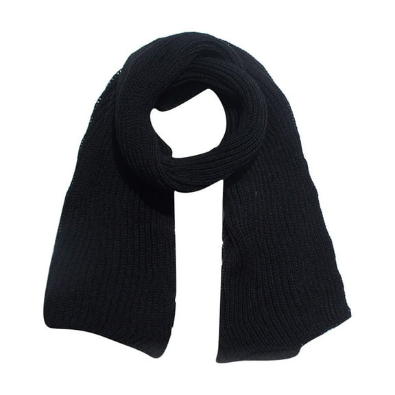 TELOLY Scarf for Women Warm Winter Scarf Unisex Polyester Fleece Scarf Multi Color Cold Weather Neck Scarves for Men Women Shawl Scarf Black