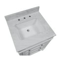 thumbnail image 4 of Eleanor 24" Bathroom Vanity with White Cabinet and Carrara Marble Top, 4 of 6