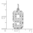 thumbnail image 2 of 925 Sterling Silver Solid Large Sparkle Cut Sport game Number 9 Charm Pendant Necklace Jewelry for Women, 2 of 6